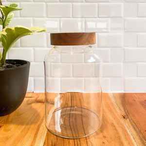 BAGUIO Large Acacia Lid jars per piece